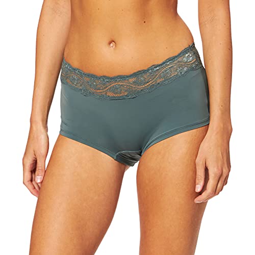 Triumph Lovely Micro Short Ropa Interior, Verde Ahumado, L para Mujer