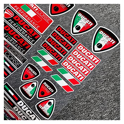 TRKOPS Mingwangauto Casco Reflectante Motorcross Motorbike Tarquías de la Bandera Italiana Ajuste for Ducati Logo 1 8cm x 27 cm/Entero Colocar (Color : Highl Reflective A)