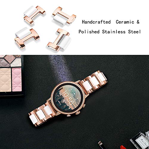 TRUMiRR 18mm cerámica Banda de Reloj de liberación rápida Correa Todos los Enlaces extraíble para Huawei Reloj, Huawei Fit Honor S1, ASUS ZenWatch 2 WI502Q 2015, Withings Activite/Acero/Pop