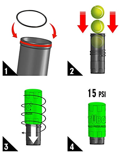 TuboPlus - TuboX3- Presurizador de Pelotas para Tenis y Padel - Color Verde