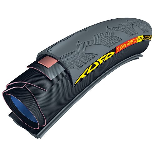 Tufo Elite Ride Tubular de Carretera, Unisex Adulto, Negro, 70 x 2.3 cm