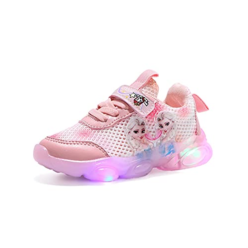 Tulent Zapatos Ligeros for niños niña, Elsa Zapatos, niños LED Zapatos Ligeros, Zapatos Que Brillan intensamente Zapatos de iluminación de Aisha Zapatos Casuales Zapatos Deportivos Malla Hueca