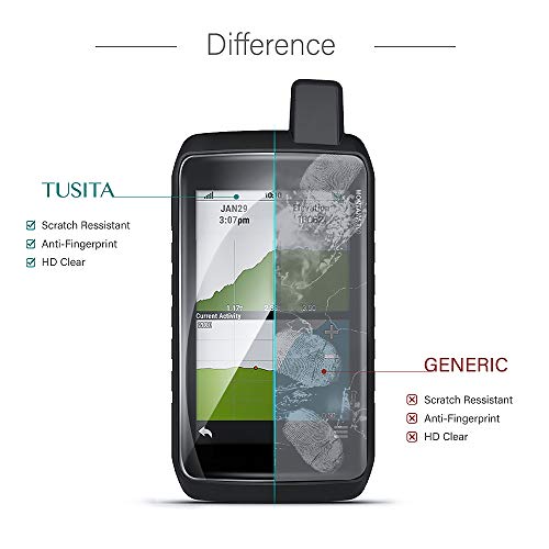TUSITA Protector Pantalla Compatible con Garmin Montana 700 700i 750i [2 Unidades] - 0.33mm Cristal Templado Ultrafino Vidrio, Ultraresistente 9H Dureza - Accesorios de Navegador GPS de Mano