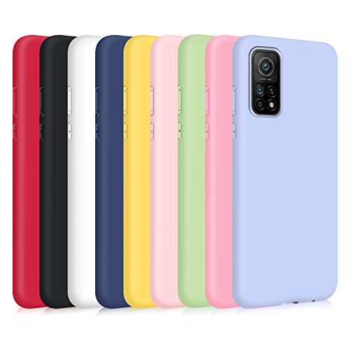 TVVT 9X Funda para Xiaomi Mi 10T 5G/ 10T Pro 5G, Ultra Delgado Suave Flexible TPU Silicona Anti-Arañazos Protectora Carcasa -【Rojo +Rosa +Violeta +Amarillo +Rosa Oscuro +Azul +Negro +Blanco +Verde】