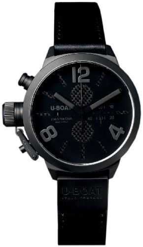 U-Boat Classico 45 IPB Chrono Carbon 2278 - Reloj de Pulsera para Hombre (cronógrafo, Correa de Piel)