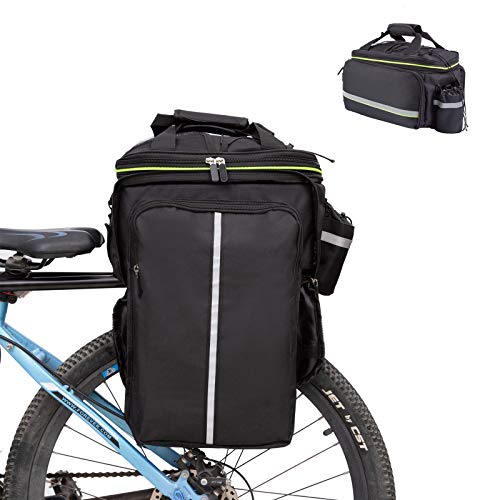 UBORSE Alforja para Bicicleta 32L Impermeable Bolsa de Maletero para Asiento Trasero de Bicicleta Extensible Bolsa de Almacenamiento de Ciclismo