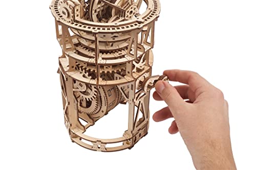 UGEARS Reloj Tourbillon Astronómico de Sobremesa - Maquetas Madera Puzzles 3D - Maquetas para Construir Adultos - Maquetas para Montar Steampunk Reloj Escritorio Puzzle 3D - Relojes De Madera