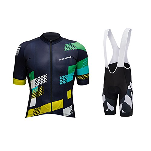 UGLY FROG Ropa Ciclismo Verano para Hombre y Mujer - Un Conjunto de Ciclismo Jersey Maillot y Culotte Pantalones Cortos DTMX03F