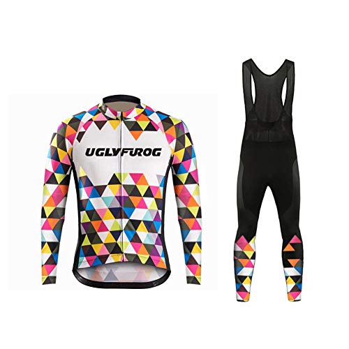 Uglyfrog Ropa Ciclismo Hombre Invierno Lana Calentar Maillot Conjunto Ciclismo Culotte Cycling Winter Clothes Traje Ciclismo Triatlón （Dos Piezas）