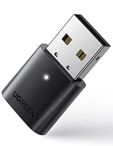 UGREEN USB Bluetooth 5.0, Adaptador Bluetooth para PC Portátil Windows 11/10/8.1/7, A2DP Dongle Bluetooth Compatible con Mando de PS5/PS4/Xbox Series X,Bluetooth Auricular Teclado Ratón Altavoz, Móvil