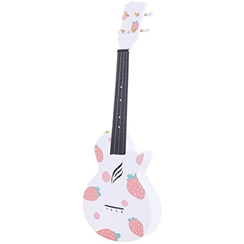 Ukeleles Niños con Bolsa,Ukelele Paquete Kit con Afinador Multifunción, Cuerda De Ukelele, Dedo, Arena, Martillo, Gancho, Correa, Accesorios, Bolsa De Almacenamiento (Color : Pink, Size : 23inch)