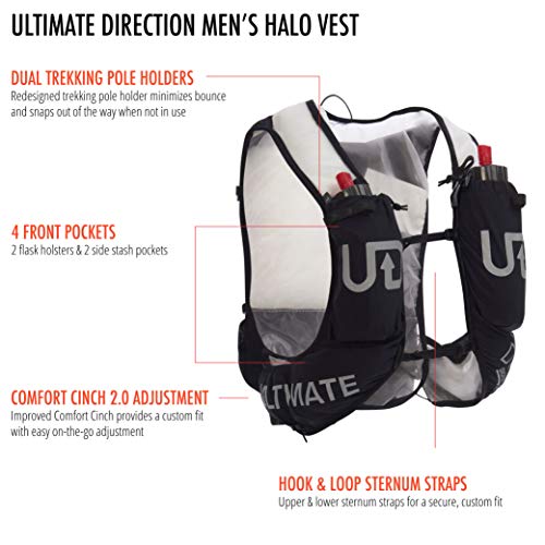 Ultimate Direction MEN's Halo MD Black, Mochila Hidratante para Hombre, Negro, Medium