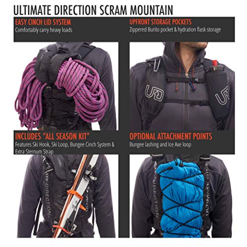 Ultimate Direction Scram - Mochila de alpinismo Negro S-M