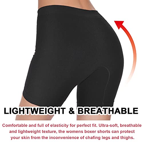 UMIPUBO Bragas Mujer Leggings Cortos Boxer Algodon Shorts Pantalones Deportivas Falda Leotardos de Seguridad Ropa Interior Slipshort para Running, Yoga y Ejercicio (Negro, M)