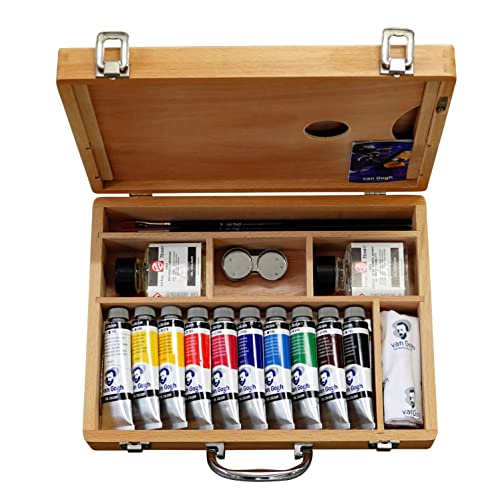 Una caja con Paquete de 10 tubos básicos de pintura al óleo Van Gogh, multicolor, talla única