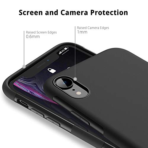 UNBREAKcable Funda para iPhone XR, [Anti-choques, Antideslizante, Ultrafino] Carcasa Protectora con Suave TPU Anti-Rasguño Protección Case para iPhone XR (6.1”) - Negro