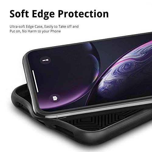 UNBREAKcable Funda para iPhone XR, [Anti-choques, Antideslizante, Ultrafino] Carcasa Protectora con Suave TPU Anti-Rasguño Protección Case para iPhone XR (6.1”) - Negro