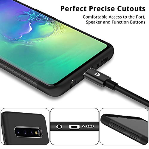 UNBREAKcable Funda para Samsung Galaxy S10 - Suave TPU Mate Ultrafina Elegante Anti-Rasguño Antiarañazos Antihuellas Resistente Protección Carcasa Funda para Samsung Galaxy S10 Negro Mate – 6.1”