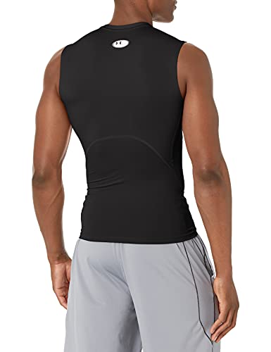 Under Armour UA HG Armour Comp SL Camiseta para Hombre, Negro (Black/White), L