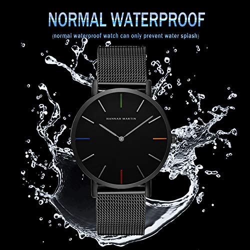 Unendlich U- Fashion Relojes de Pulsera para Hombres Mujeres Correa de Acero Inoxidable Relojes Analógico Cuarzo de Negocios para Hombres Casual Impermeable Resistente al Agua