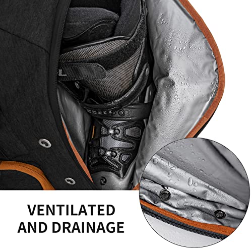 Unigear SKI-Mogul Mochila Botas Esquí - 60L 360°Completamente Acolchadas Protección Esquí Snowboard Botas Aire Viaje Transporte para Casco de Esquí, Gafas, Guantes, Chaquetas y Accesorios