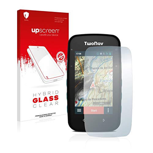 upscreen Protector Pantalla Híbrido Compatible con CompeGPS TwoNav Cross Hybrid Glass – 9H Dureza