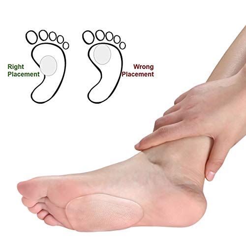 URAQT Plantillas de Zapatos con Tacón Alto Proteger los Pies, Almohadillas para los pie, Medio plantilla para Alivio el Dolor en el Antepié 3 Pares