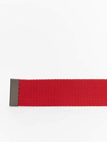 Urban Classics Canvas Belt Cinturón, Unisex Adulto, Rojo, Talla única