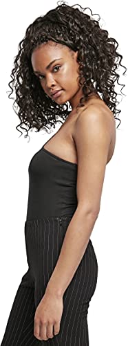 Urban Classics Ladies Organic Asymmetric One Sleeve Body Bodi modeladora, Negro, S para Mujer