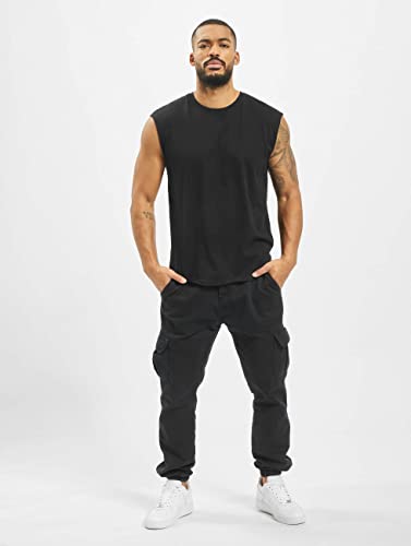 Urban Classics Open Edge Sleeveless tee Camiseta, Negro (Black 7), XL para Hombre