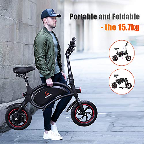 urbetter Bicicleta Electrica Plegables ebike 23 km de autonomía 250W Bicicletas Plegable 25 km/h, Bici Electricas Adulto con Ruedas de 12", Batería 36V 6.0Ah, Asiento Ajustable, B1