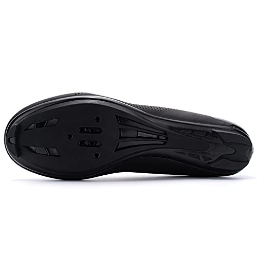 URDAR Zapatillas Ciclismo MTB Hombre Zapatillas Ciclismo Carretera Fibra de Carbono Compatibles Zapatillas de Ciclismo de Montaña Transpirable Al Aire Libre Sistema Rotativo de Precisión(Negro,41 EU)