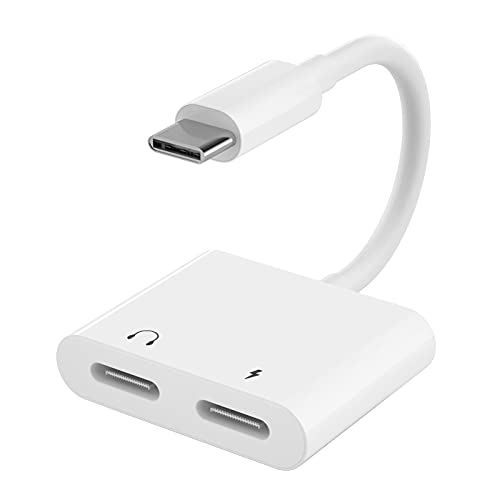 USB Tipo C Audio Adaptador,2 en 1 USB C a Doble USB C Adaptador Carga Audio Tipo C Adaptador para Auriculares con Chipset DAC y Cargador PD para Google Pixel 2/3 XL,Huawei Mate 20 Pro,Pad Pro y más