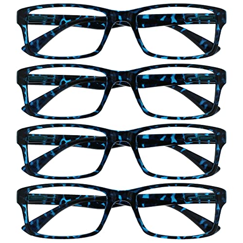 Uv Reader Gafas De Lectura Azul Carey Lectores Valor Pack 4 Hombres Mujeres Uvr4092Bl +1,50 4 Unidades 88 g