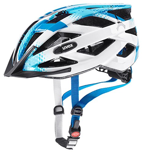 Uvex Air Wing Casco de Bicicleta, Niños, Blue White, 52-57 cm