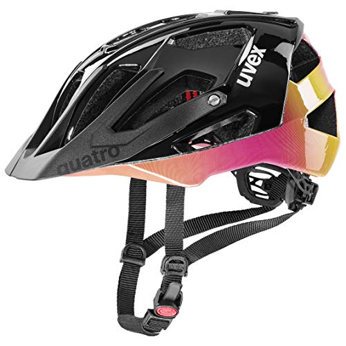 uvex Quatro Casco de Bicicleta, Unisex-Adult, Future Black, 52-57 cm