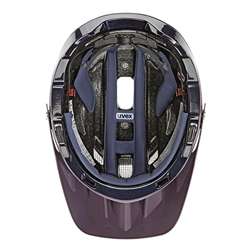 Uvex Quatro integrale Casco de Bicicleta, Adultos Unisex, Plum Navy Mat, 52-57 cm