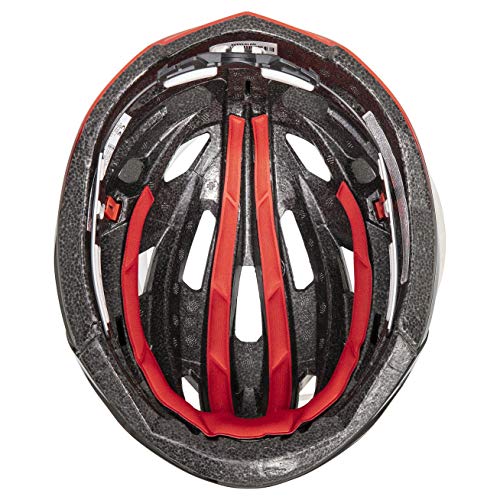 uvex Race 7 Casco de Bicicleta, Adultos Unisex, Black Red, 56-61 cm