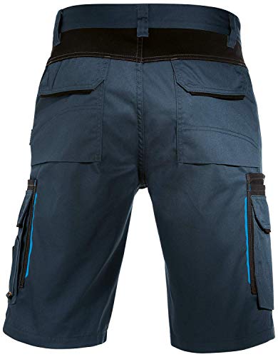 Uvex Tune-Up Pantalones Cortos de Trabajo - Diseño de Deporte - con Multi-Bolsillos, Azules