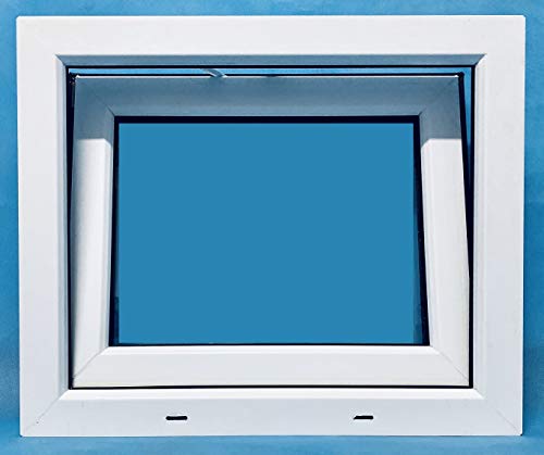 (V08M) Ventana Pvc Baño 600x500 Golpete Abatible Climalit Mate