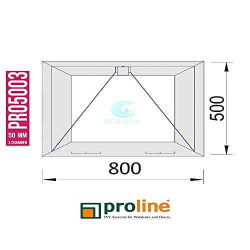 (V11T) Ventana Pvc 800x500 Abatible (Golpete)