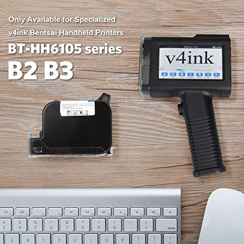 v4ink BENTSAI Cartucho Original de Tinta solvente de Secado rápido BT-2580P para la Impresora portátil de inyección de Tinta BENTSAI BT-HH6105B2