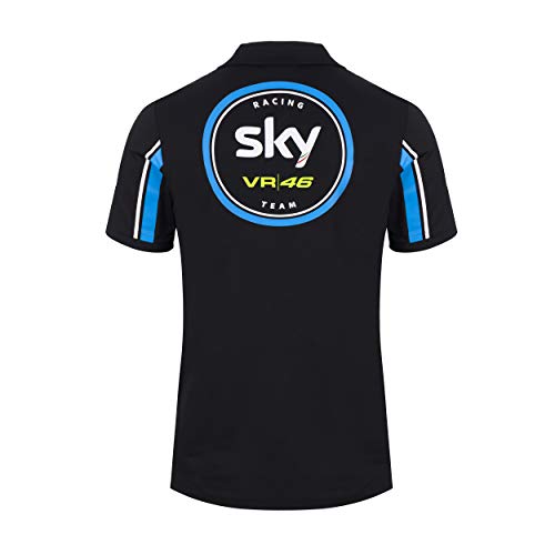 Valentino Rossi Sky Racing Team, Polo Hombre, Negro, XXL