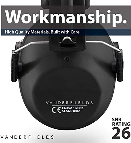 Vanderfields Proteccion Auditiva Cascos Ruido Protectores Auditivos - Orejeras Antiruido