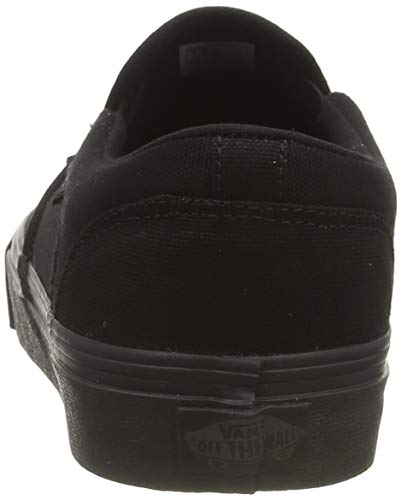 Vans Asher Sneaker, Zapatillas Hombre, Negro (Canvas Black Black), 42 EU