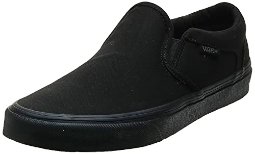 Vans Asher Sneaker, Zapatillas Hombre, Negro (Canvas Black Black), 42 EU