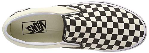 VANS Classic Slip-On Checkerboard, Zapatillas Unisex Adulto, Blanco (White and Black Checker/White), 42 EU