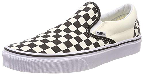 VANS Classic Slip-On Checkerboard, Zapatillas Unisex Adulto, Blanco (White and Black Checker/White), 42 EU