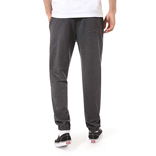 Vans OG Checker Fleece Pant Pantalones Deportivos, Gris (Black Heather Bhh), W30/L30 (Talla del Fabricante: Small) para Hombre