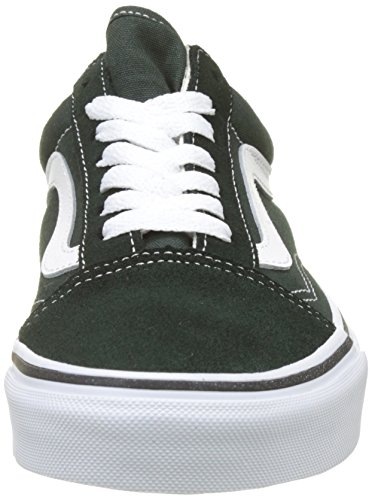 Vans Old Skool Suede/Canvas, Zapatillas Unisex Adulto, Verde (Scarab/True White), 36 EU